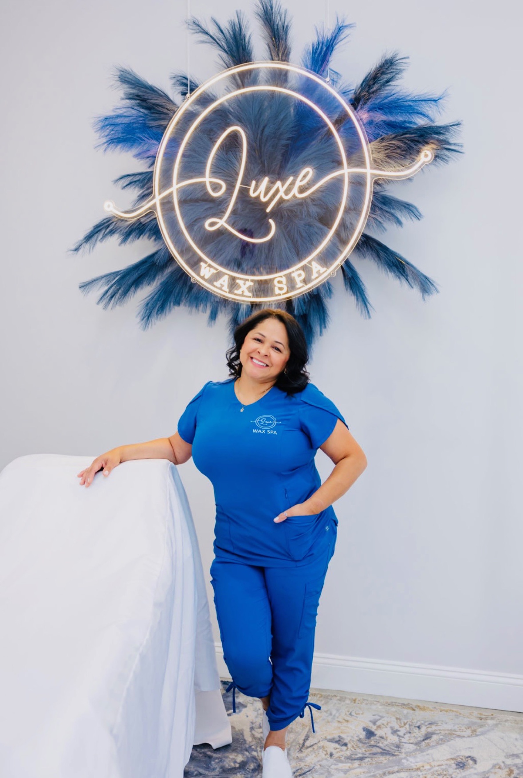 Cida in the Luxe Wax Spa treatment suite, Newtown CT