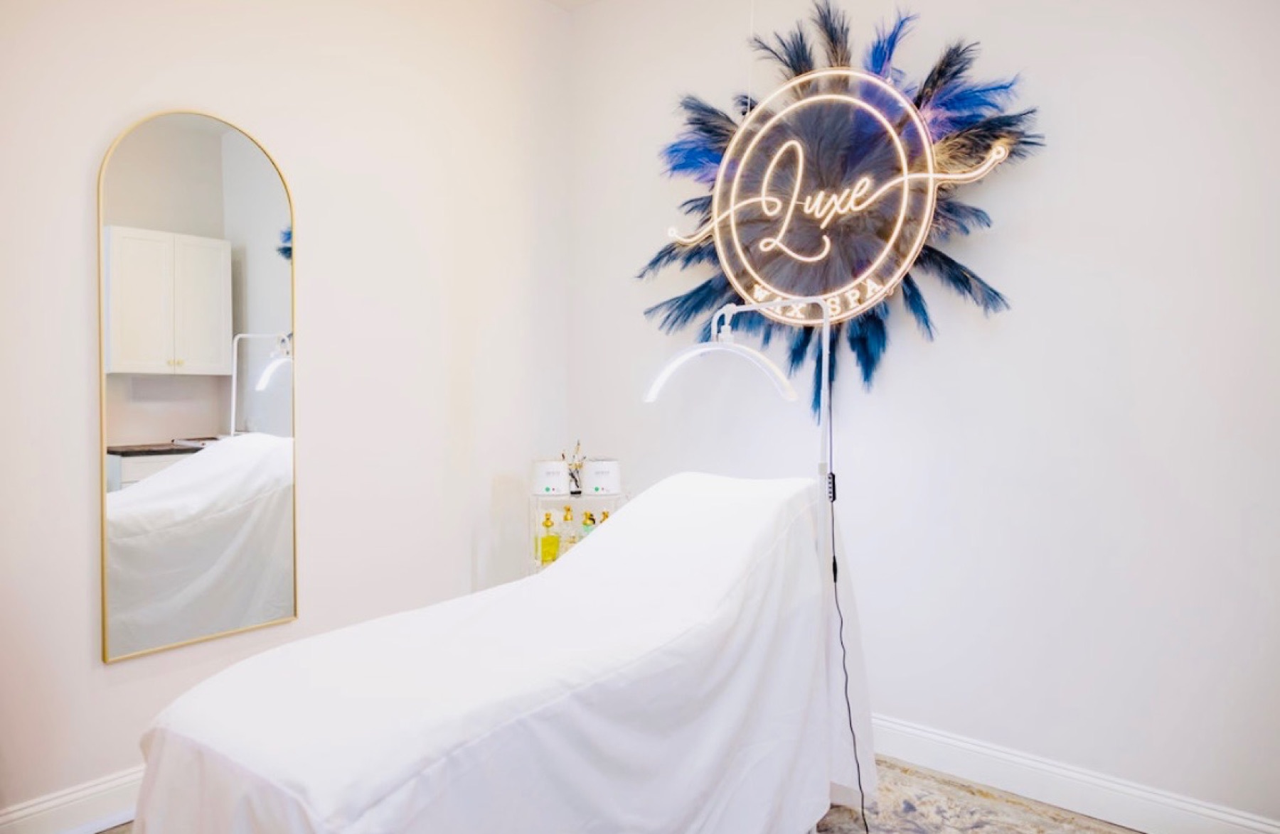 Private treatment suite at Luxe Wax Spa, Newtown CT